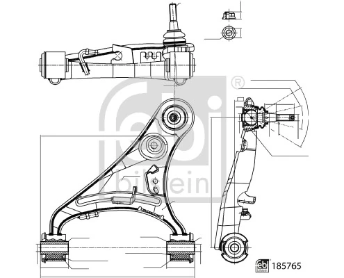 Control/Trailing Arm, wheel suspension